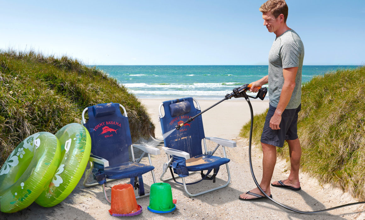 Beach Scene Composited Image