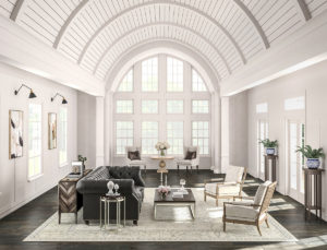 CGI Arched Ceiling Living Room