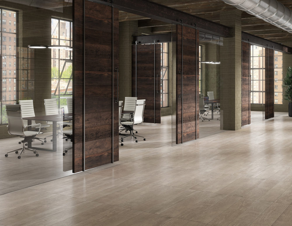 Modern Office Tile Floor CGI